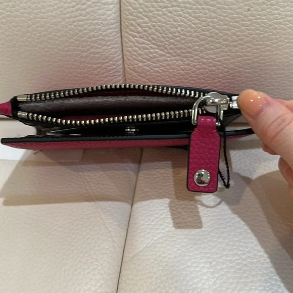 Marc Jacobs Lipstick (hot Pink) faux-leather Medium Flat Wallet NWT - Picture 4 of 11